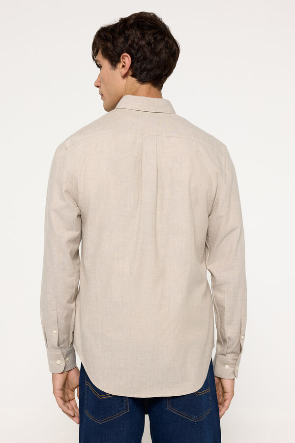 Milano Camisa Twill Lisa Beige