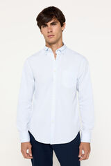 Milano Camisa Popel&iacute;n Lisa Azul