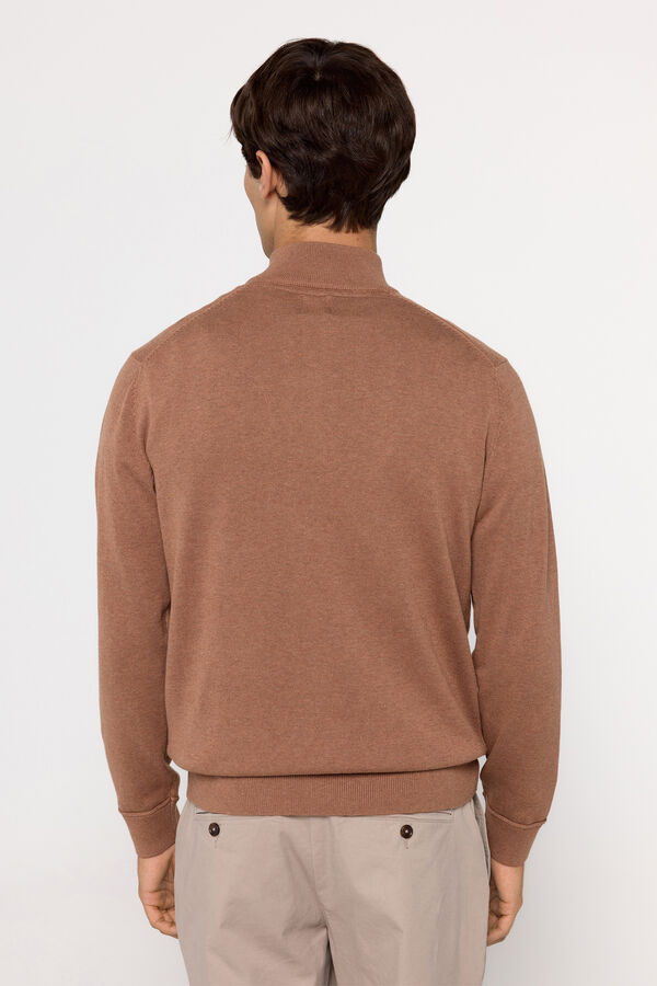 Milano Camisola meio z&iacute;per Areia