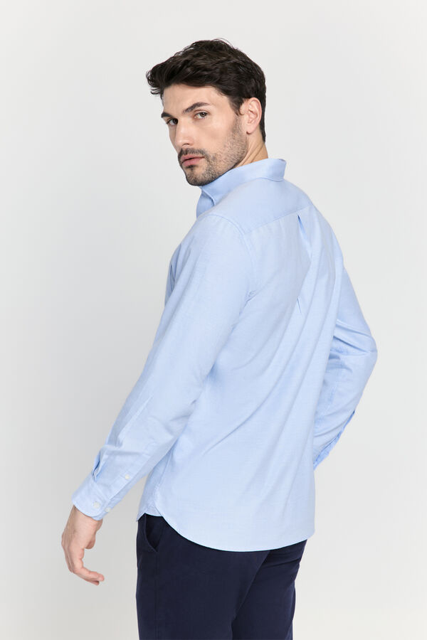 Pedro del Hierro Camisa twill relaxed fit Azul Claro