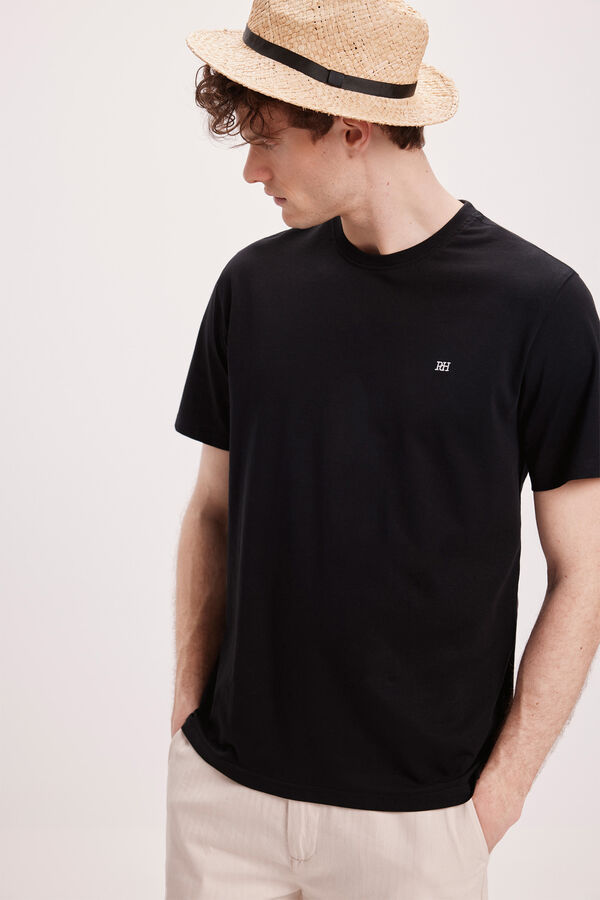 Pedro del Hierro T-shirt B&aacute;sica PDH Preto