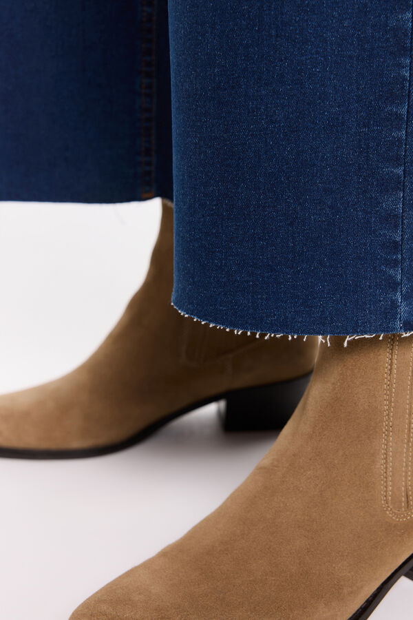 Milano Calça jeans culotte de cintura alta Azul