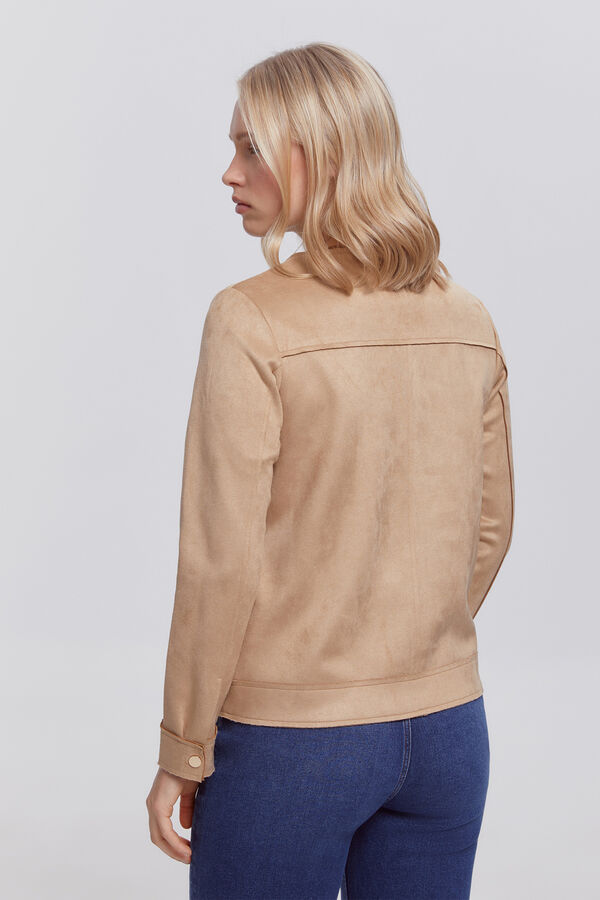 Milano Cazadora beige efecto ante Beige