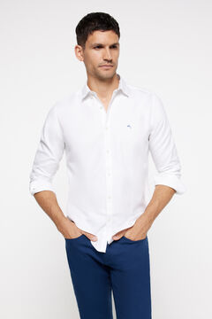 Fifty Outlet Camisa Oxford bordada Branco