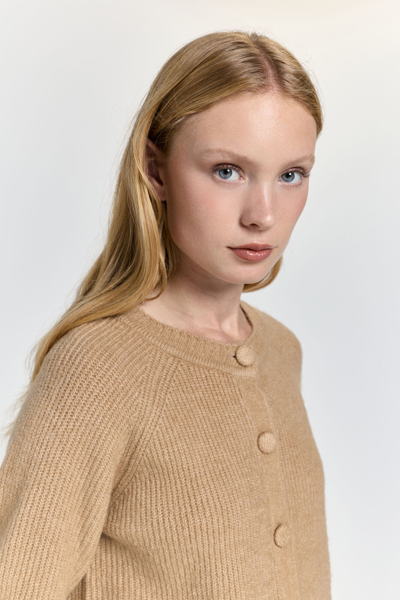 Milano Cardigan de punto botones forrados