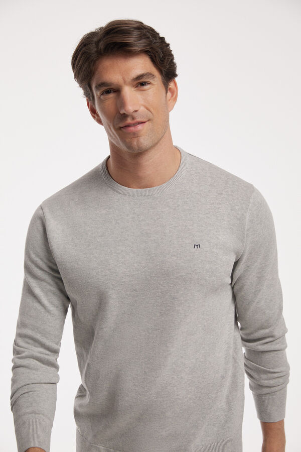 Fifty Outlet Jersey con logo a contraste Gris