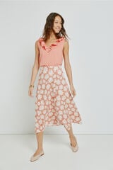 Milano Falda estampada Coral