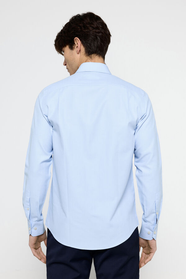 Milano Camisa social com estrutura Milano Azul