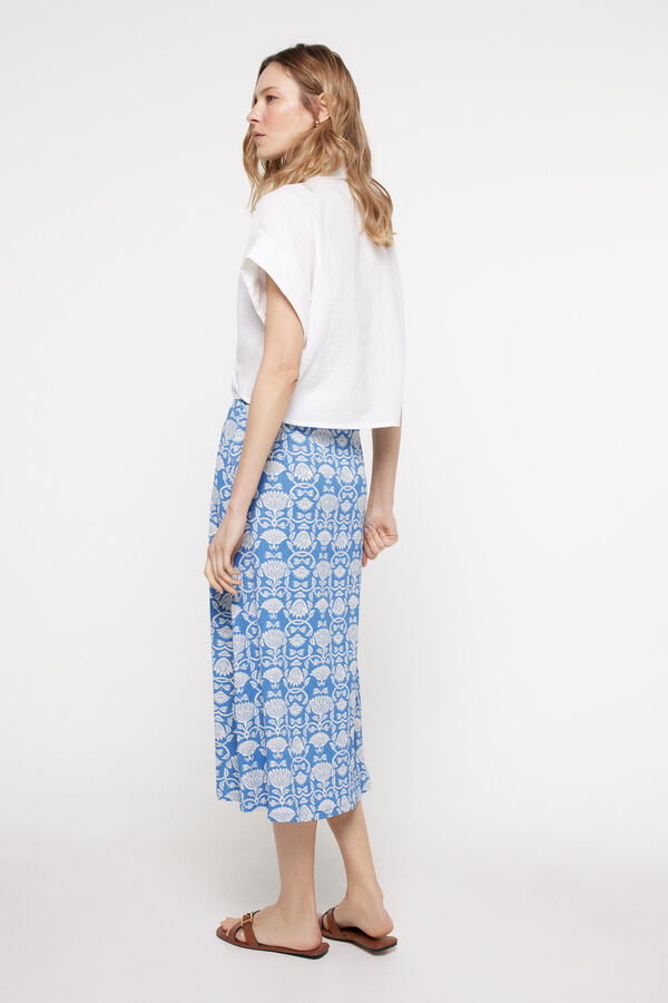 Fifty Outlet Lotus skirt Azul
