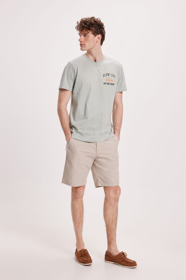 Milano Camiseta Estampada Kaki Claro