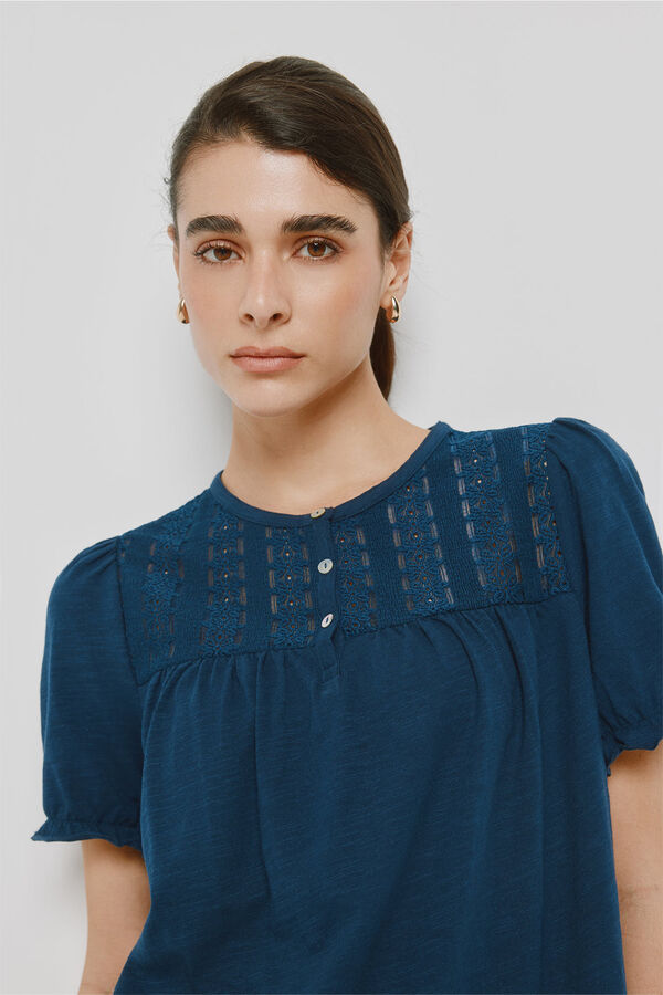 Milano T-shirt de manga curta Azul