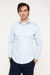 Milano Camisa Stretch Rayas Azul