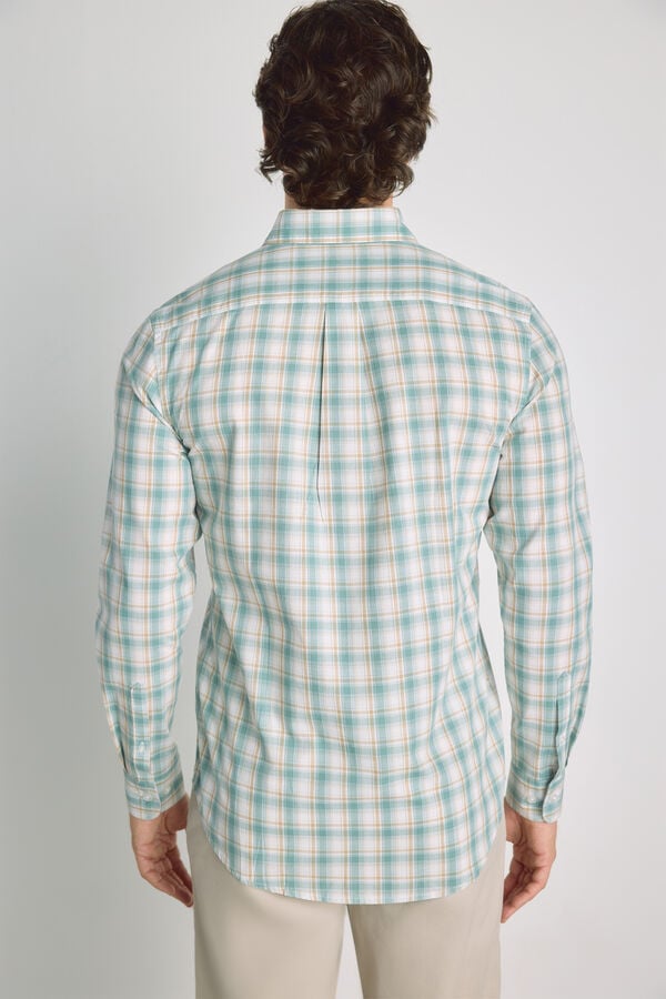 Milano Camisa cuadros manga larga Azul