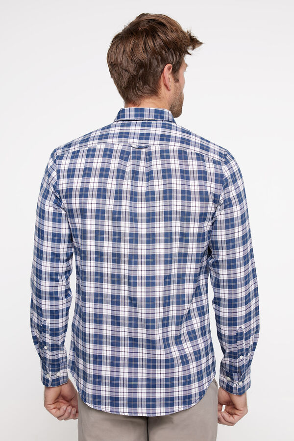 Milano Camisa oxford lisa Estampado azul