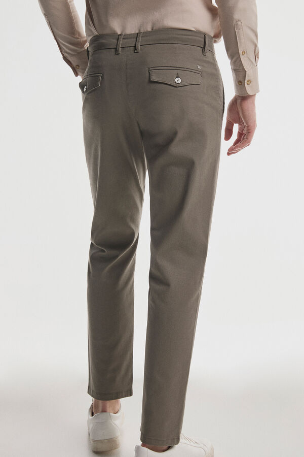 Fifty Outlet Chino Casual Pinças Verde escuro