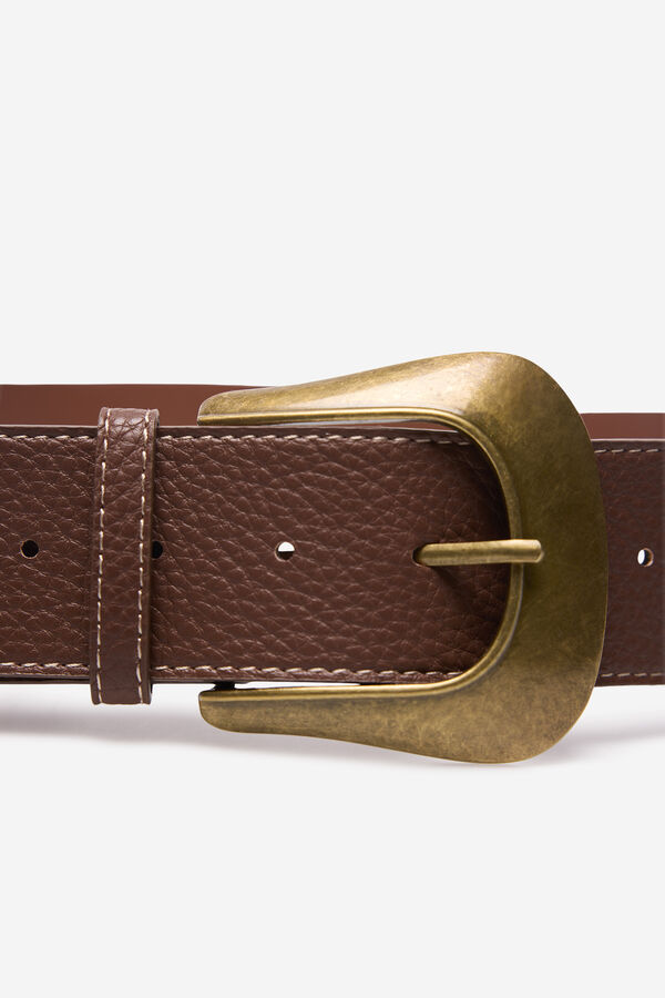 Milano Cintur&oacute;n Espiga Beige/Camel