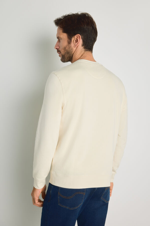 Springfield Sudadera cuello redondo con estampado natural