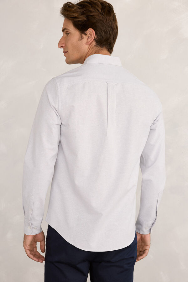 Milano Camisa Sport Oxford Gris Claro
