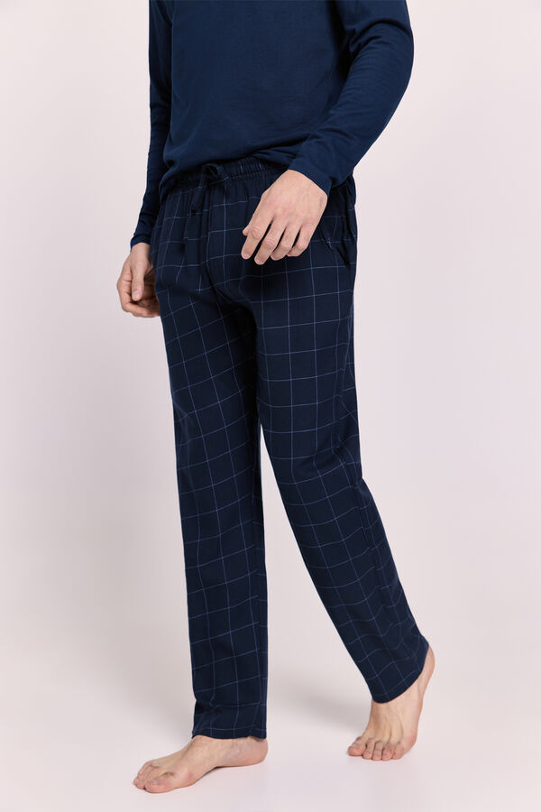 Milano Pijama Largo Plana Navy