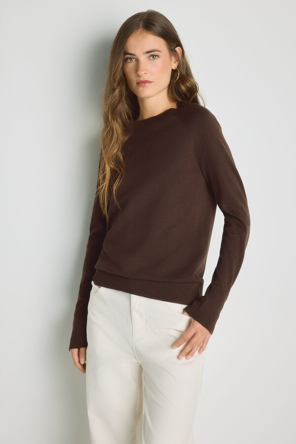 Milano Jersey cuello caja Beige