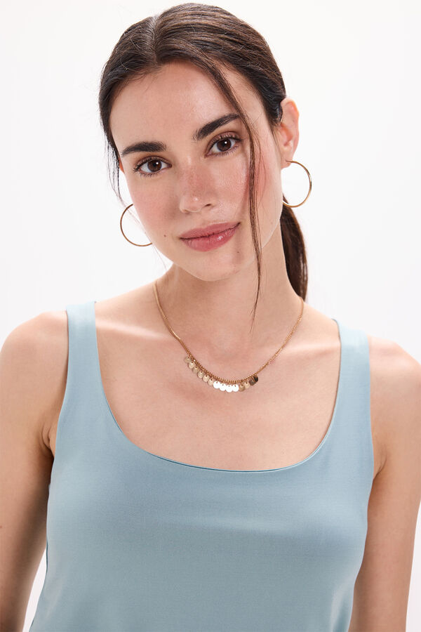 Milano Camiseta elástica com alças largas Azul