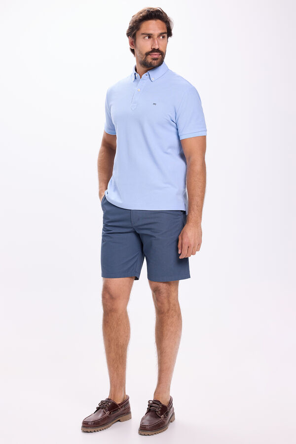 Milano Camisa polo Oxford com bot&otilde;es Azul