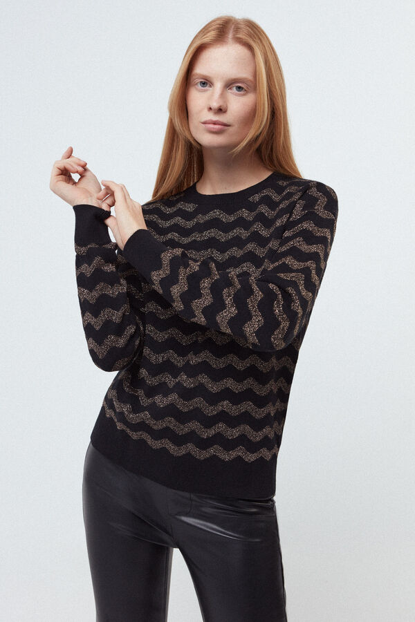 Fifty Outlet Jersey Zigzag Negro