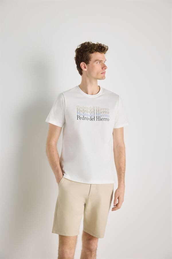 Pedro del Hierro T-shirt de manga curta estampada Branco