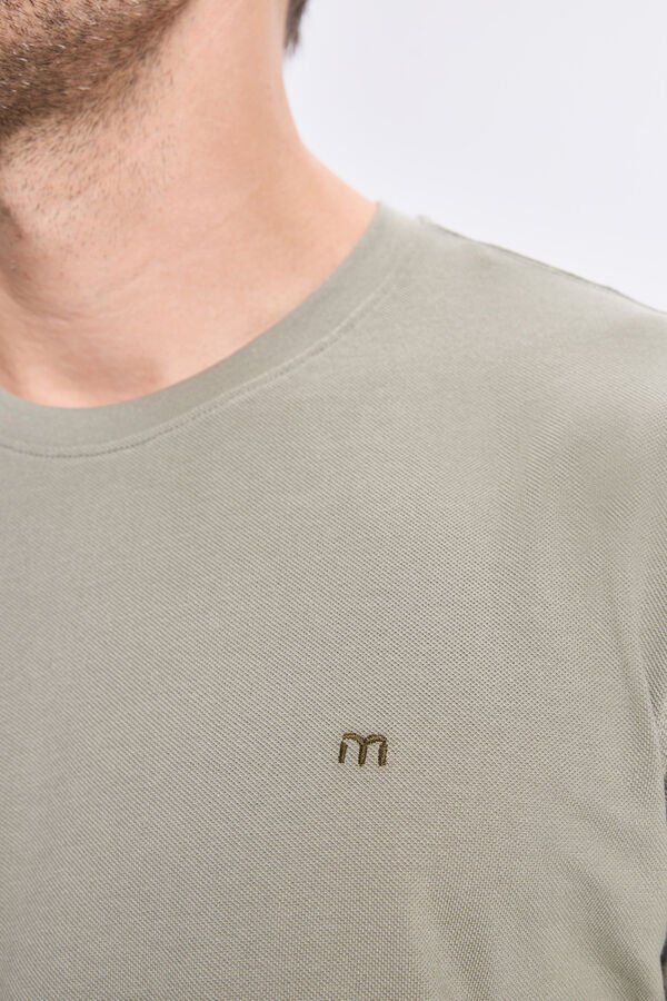 Milano Camiseta básica piqué Cáqui escuro