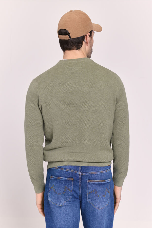 Milano Jersey cuello caja Kaki Claro