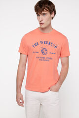 milano Camiseta Algod&oacute;n Estampada. Vermelho