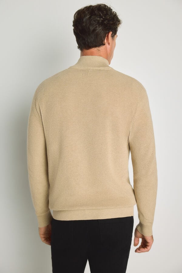 Milano C&aacute;rdigan cremallera Beige