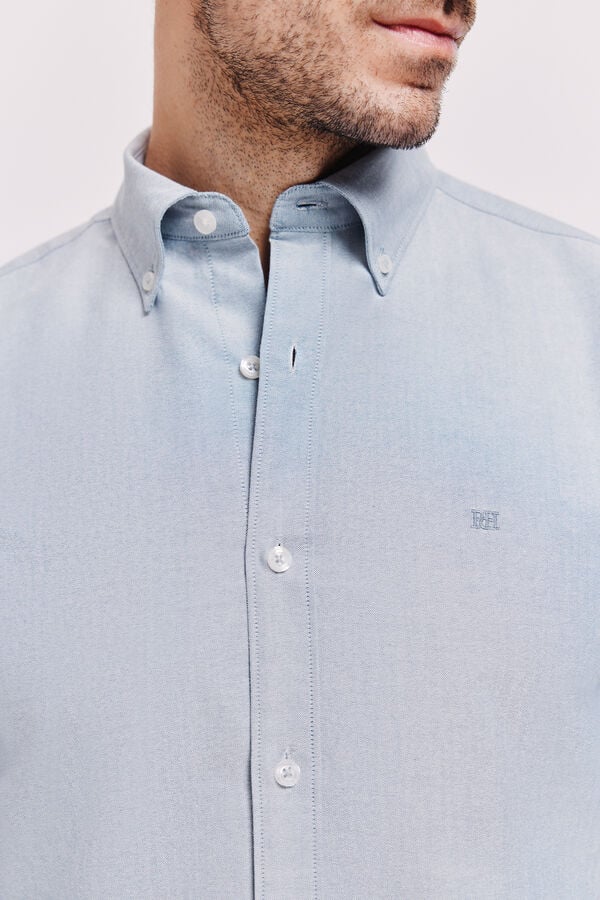 Pedro del Hierro Camisa lisa manga larga Navy