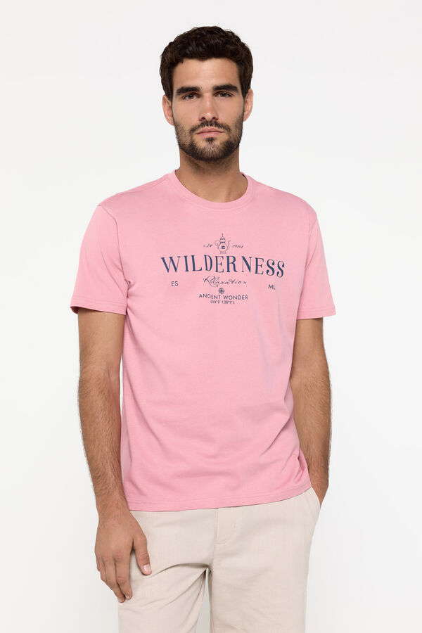 Milano T-shirt manga curta. 100% algod&atilde;o. Rosa