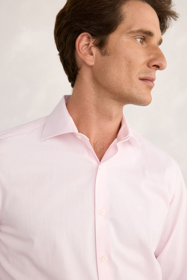 Pedro del Hierro Camisa social Pinpoint Rosa