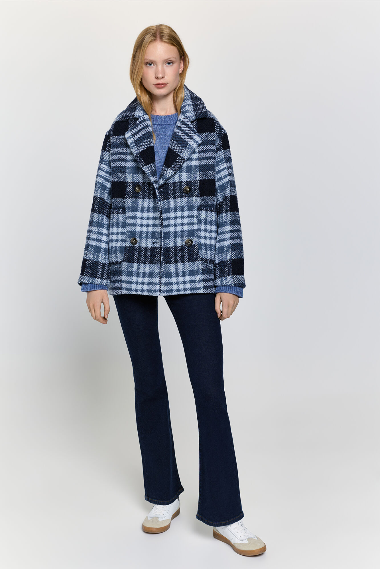 Milano Abrigo corto de cuadros