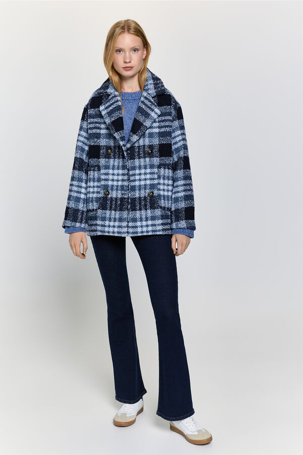 Milano Casaco sobretudo curto Azul claro