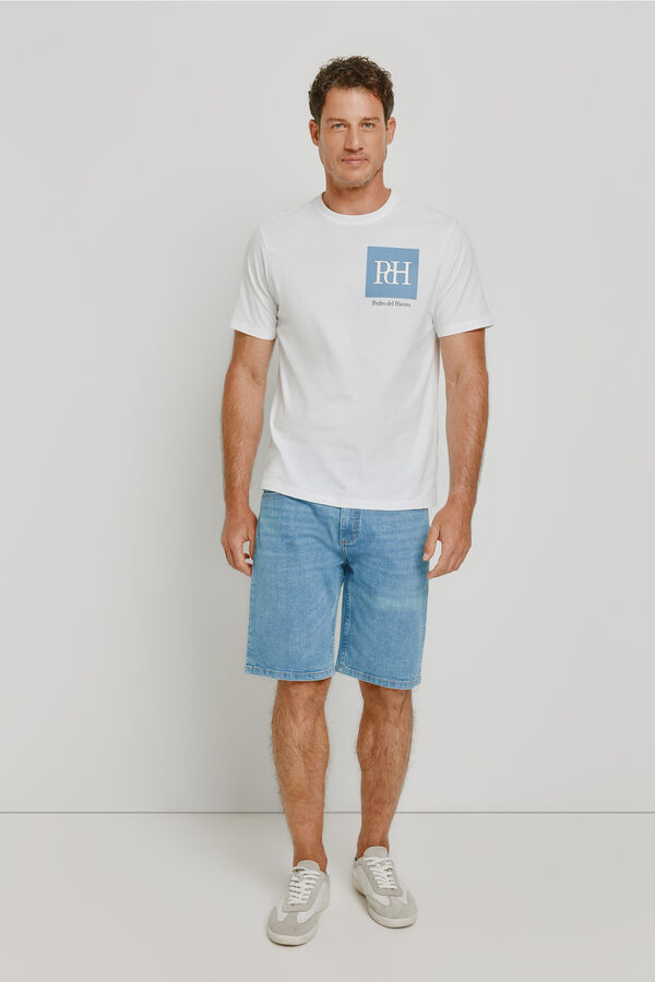 Pedro del Hierro T-shirt de manga curta estampada Branco