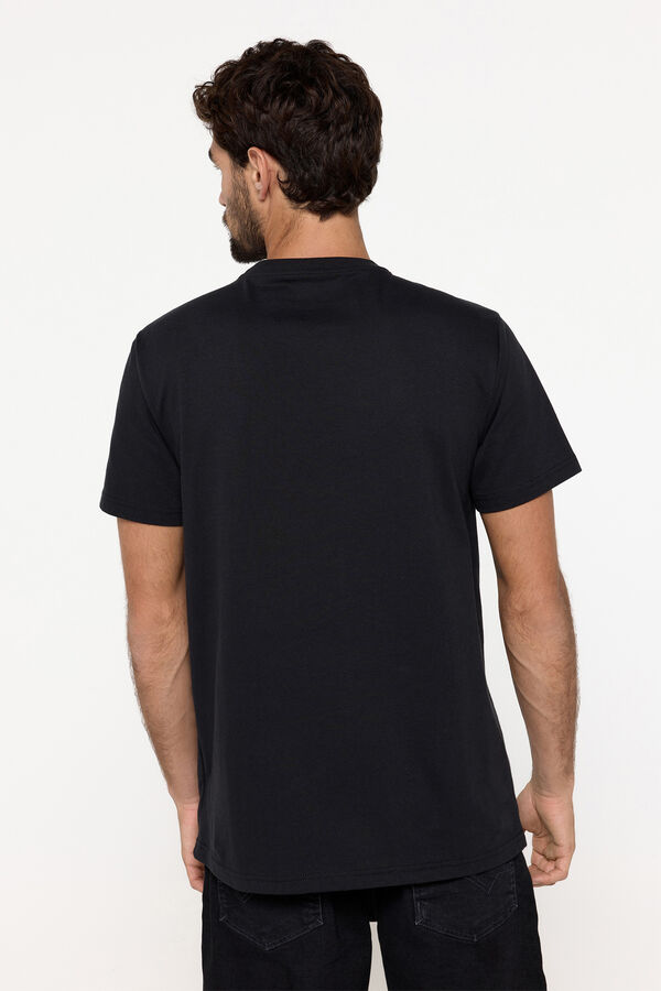 Fifty Outlet Camiseta básica Springfield Preto