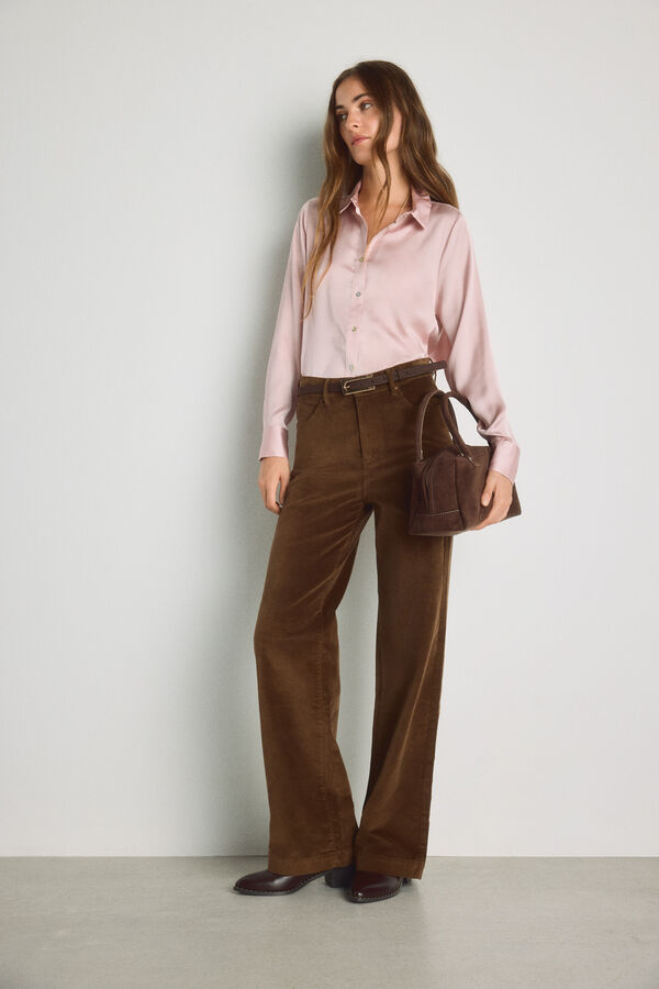 Milano Camisa acetinada Rosa