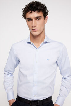 Fifty Outlet Camisa microestrutura Azul