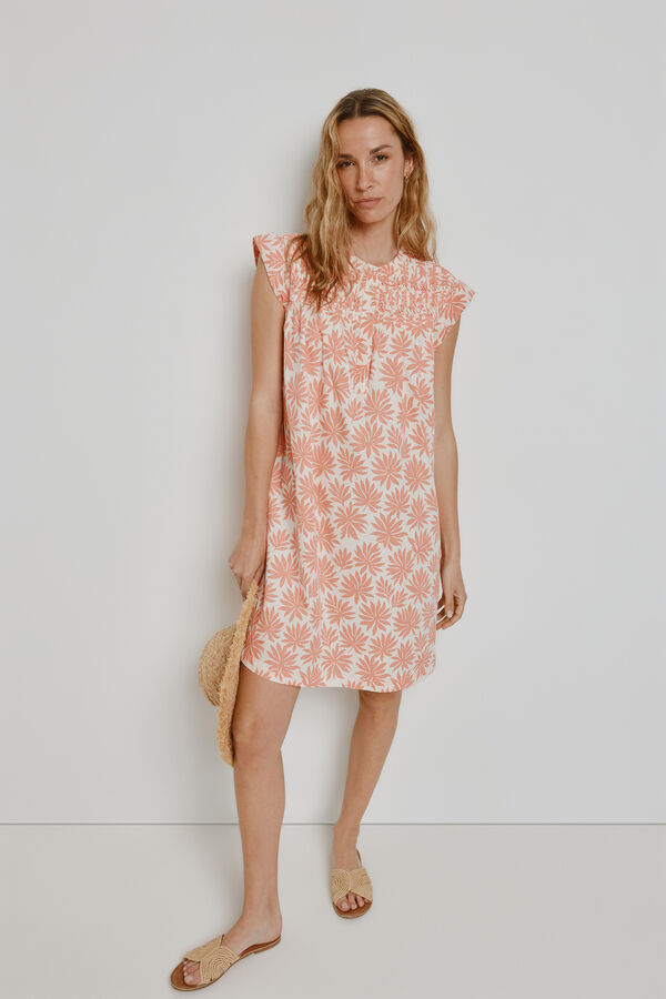 Milano Vestido corto estampado Coral