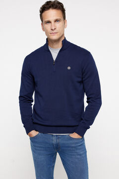 Fifty Outlet Jersey media cremallera navy