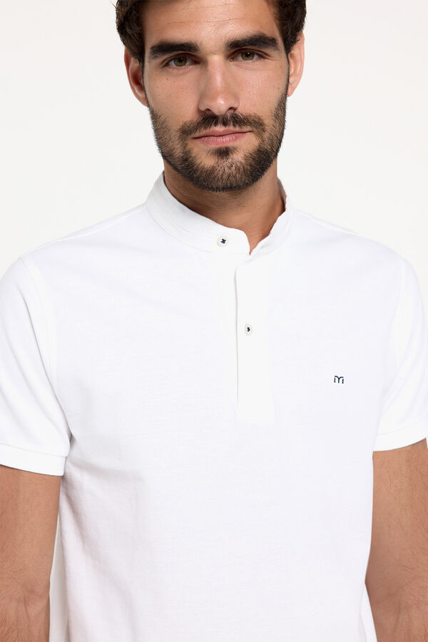 Fifty Outlet Polo piqué gola mao Branco