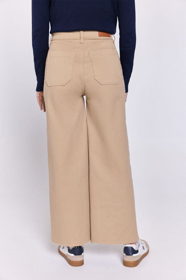 Milano Pantalón culotte tiro alto Beige/Claro