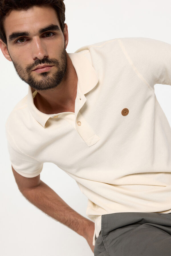 Fifty Outlet Polo piqué estructura Beige