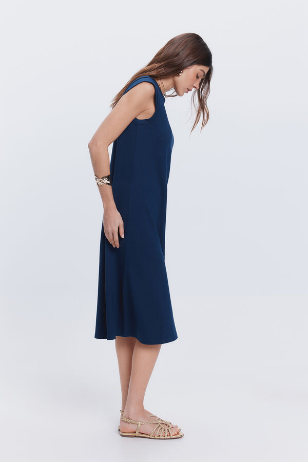 Milano Vestido longo circular Azul