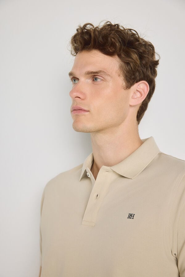Pedro del Hierro Polo de manga curta Bege