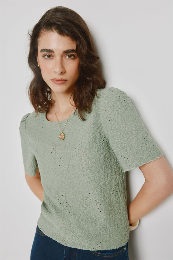 Milano T-shirt estampada de manga curta C&aacute;qui