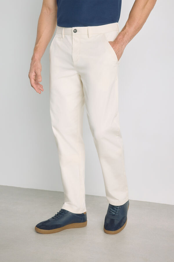 Milano Pantal&oacute;n chino regular fit Beige